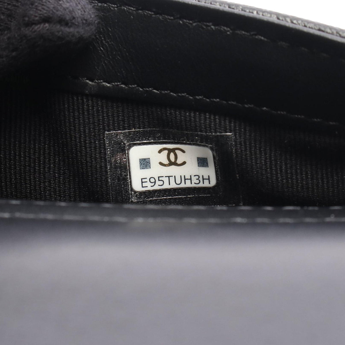 Chanel Caviar Boy Phone Case — Black