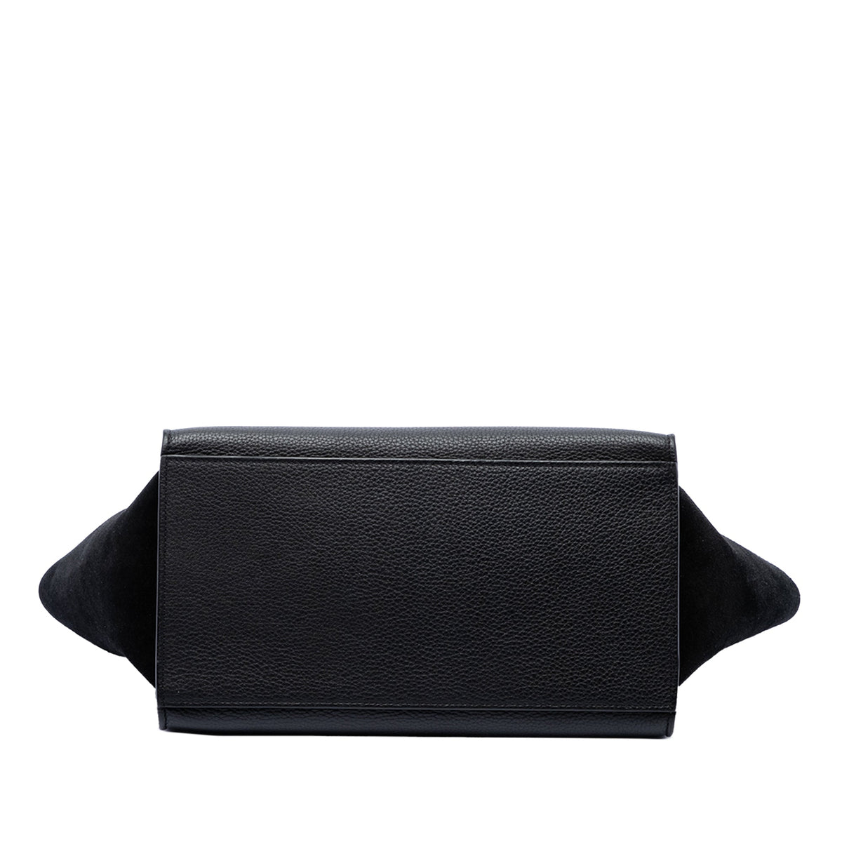 Celine Small Drummed Calfskin and Suede Trapeze Satchel
