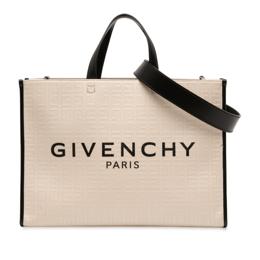 Givenchy Medium Canvas G Tote Shopping Bag