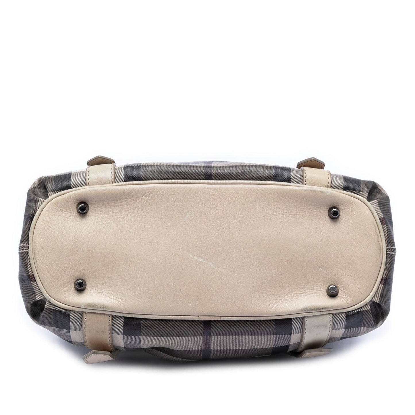 Burberry Small Smoke Check Coated Canvas Northfield Satchel