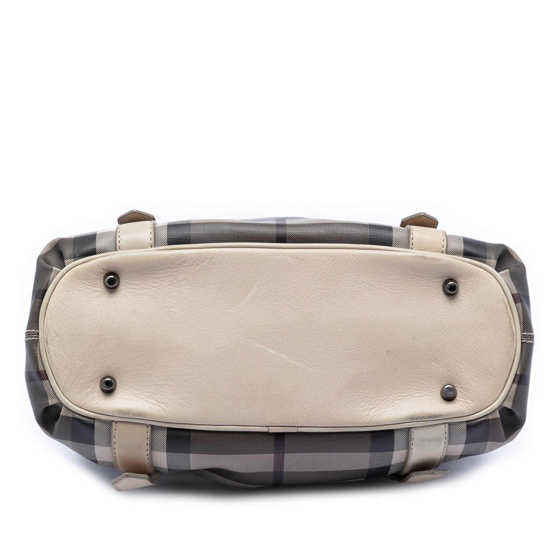 Burberry Small Smoke Check Coated Canvas Northfield Satchel