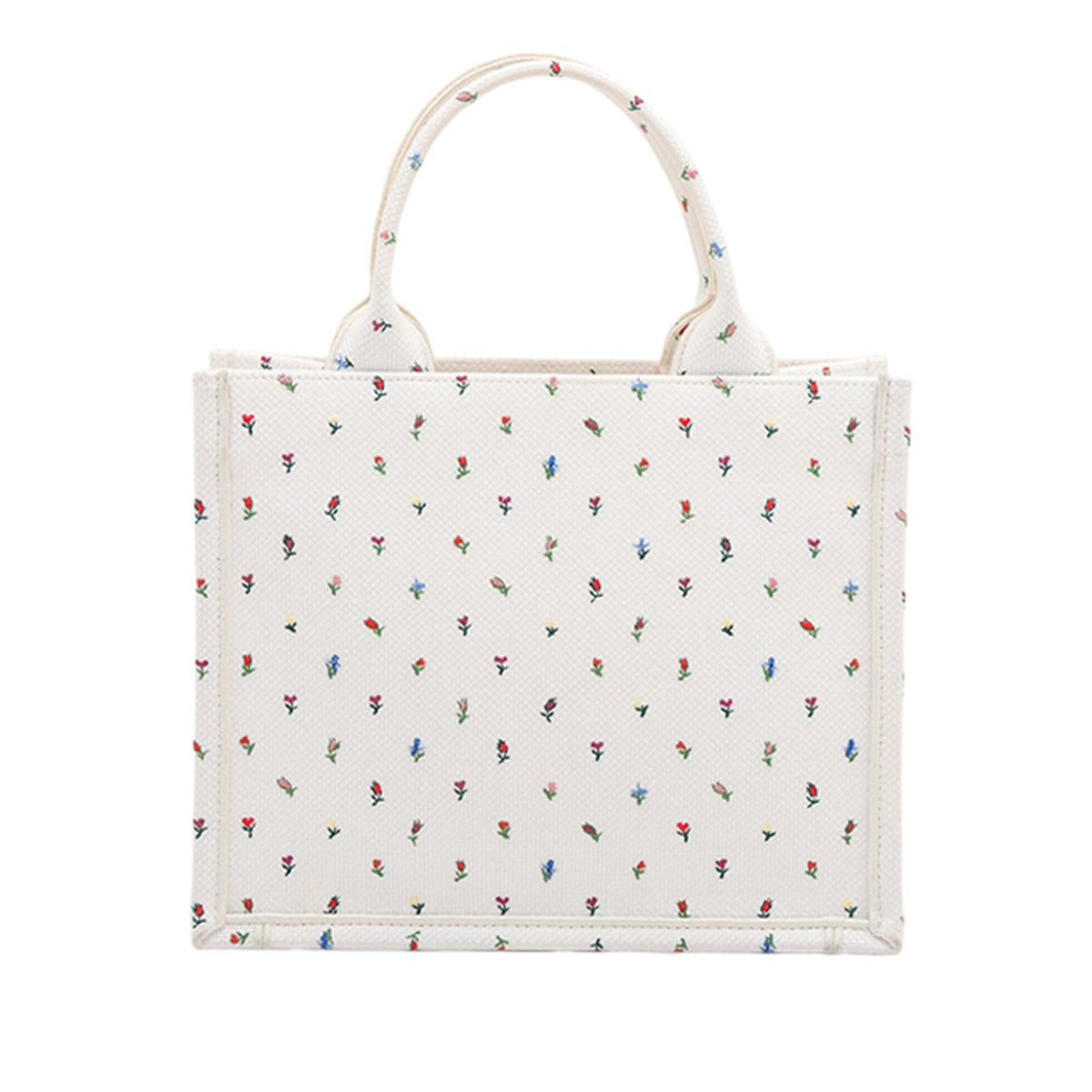 Dior Small Canvas Book Tote — White