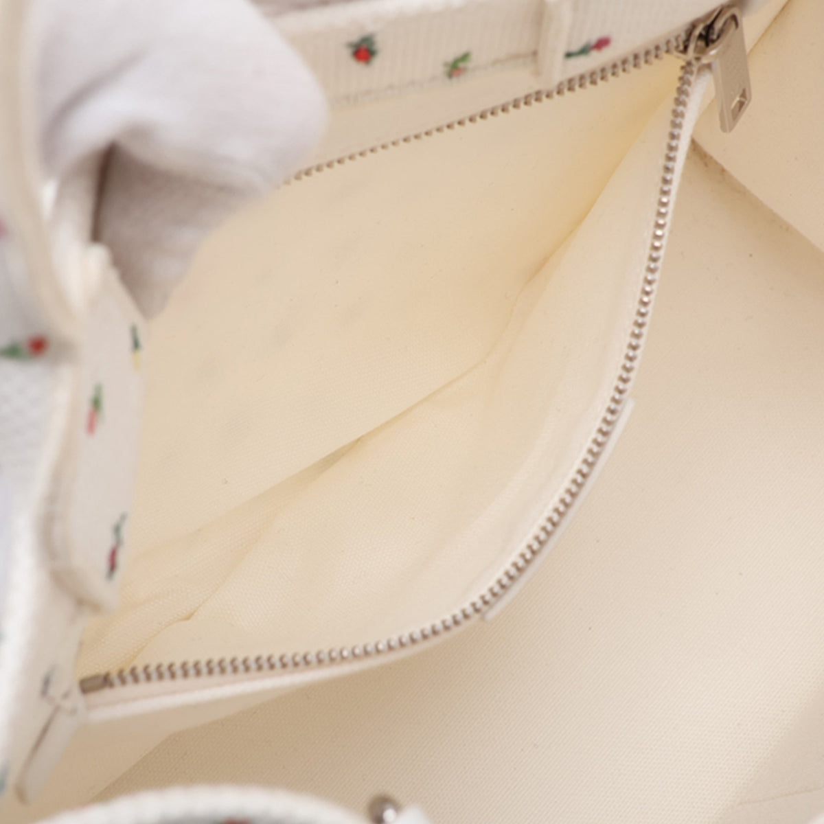 Dior Small Canvas Book Tote — White