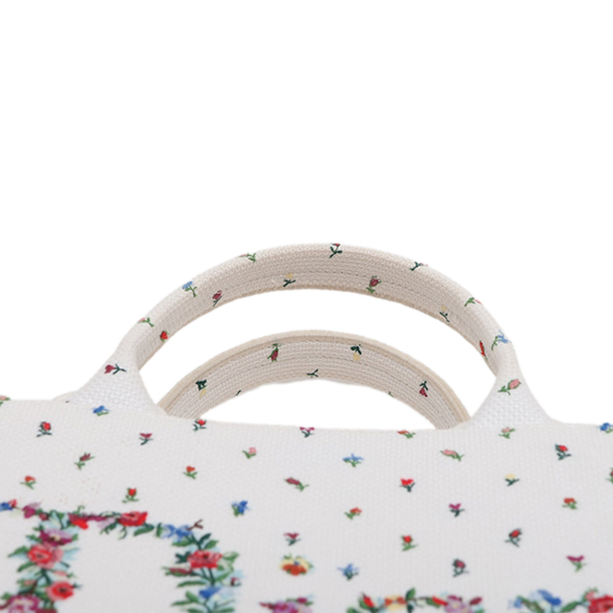 Dior Small Canvas Book Tote — White