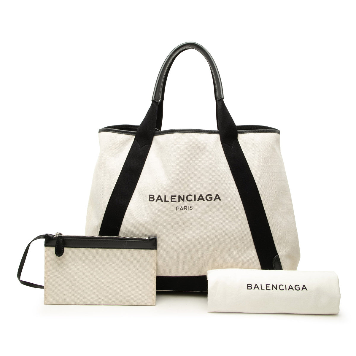 Balenciaga Canvas Navy Cabas Tote M