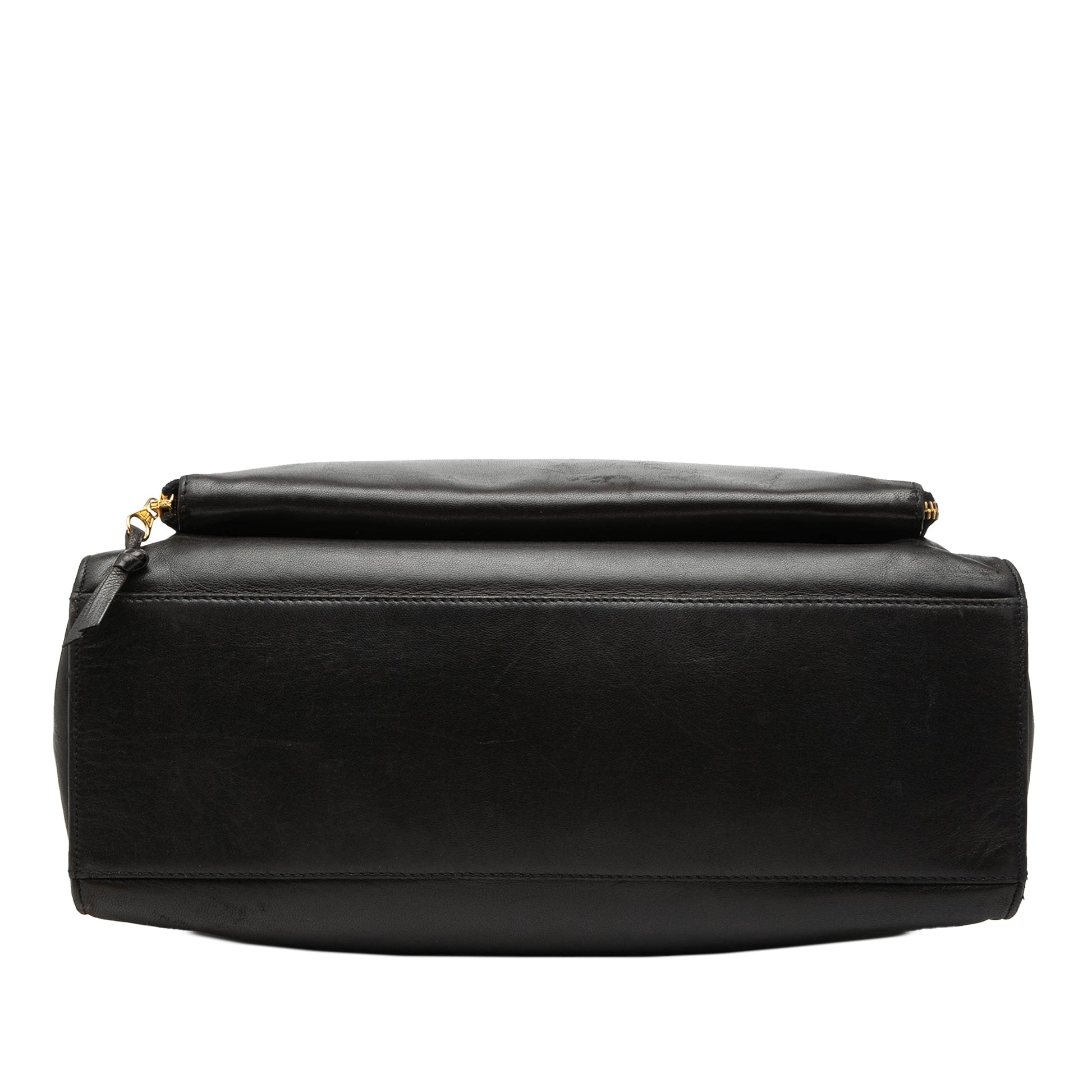 CC Lambskin Front Zip Pocket Tote