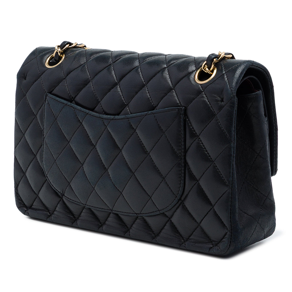 Chanel Medium Classic Lambskin Double Flap — Black