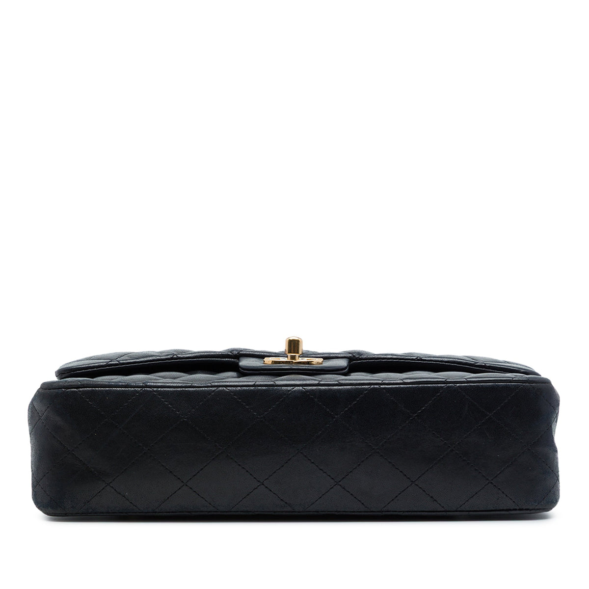 Chanel Medium Classic Lambskin Double Flap — Black