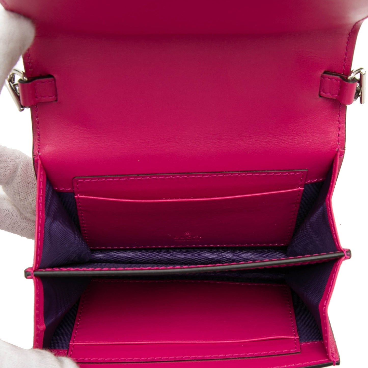 Gucci Mini GG Embossed Leather Satchel