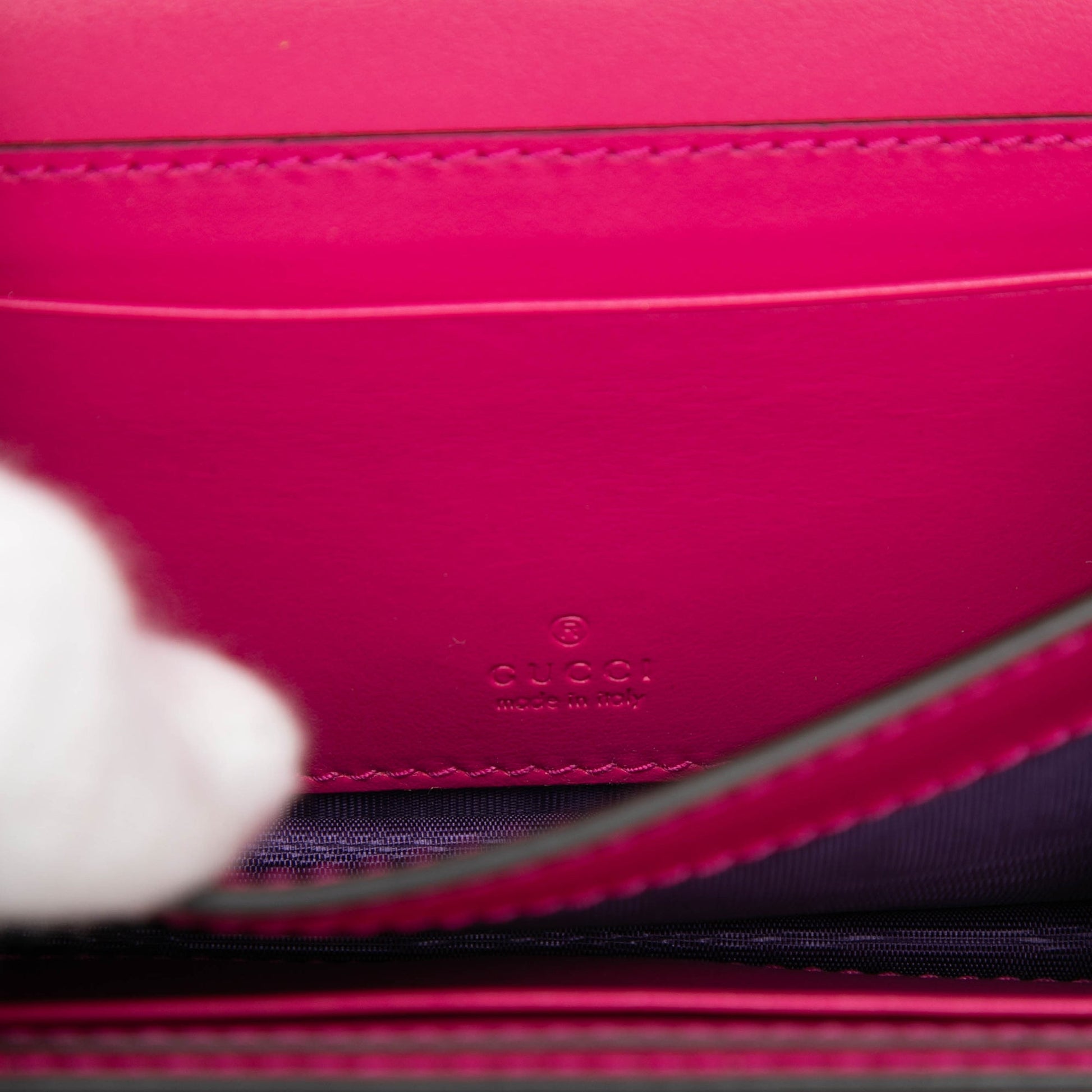 Gucci Mini GG Embossed Leather Satchel