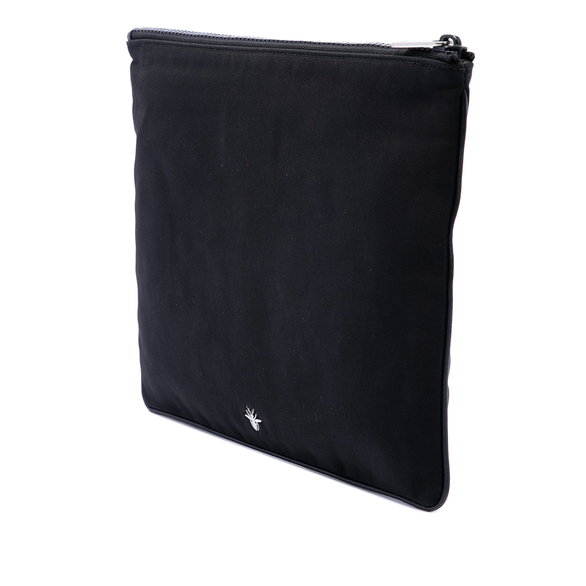 Dior Nylon Patch Embellished Zip Clutch