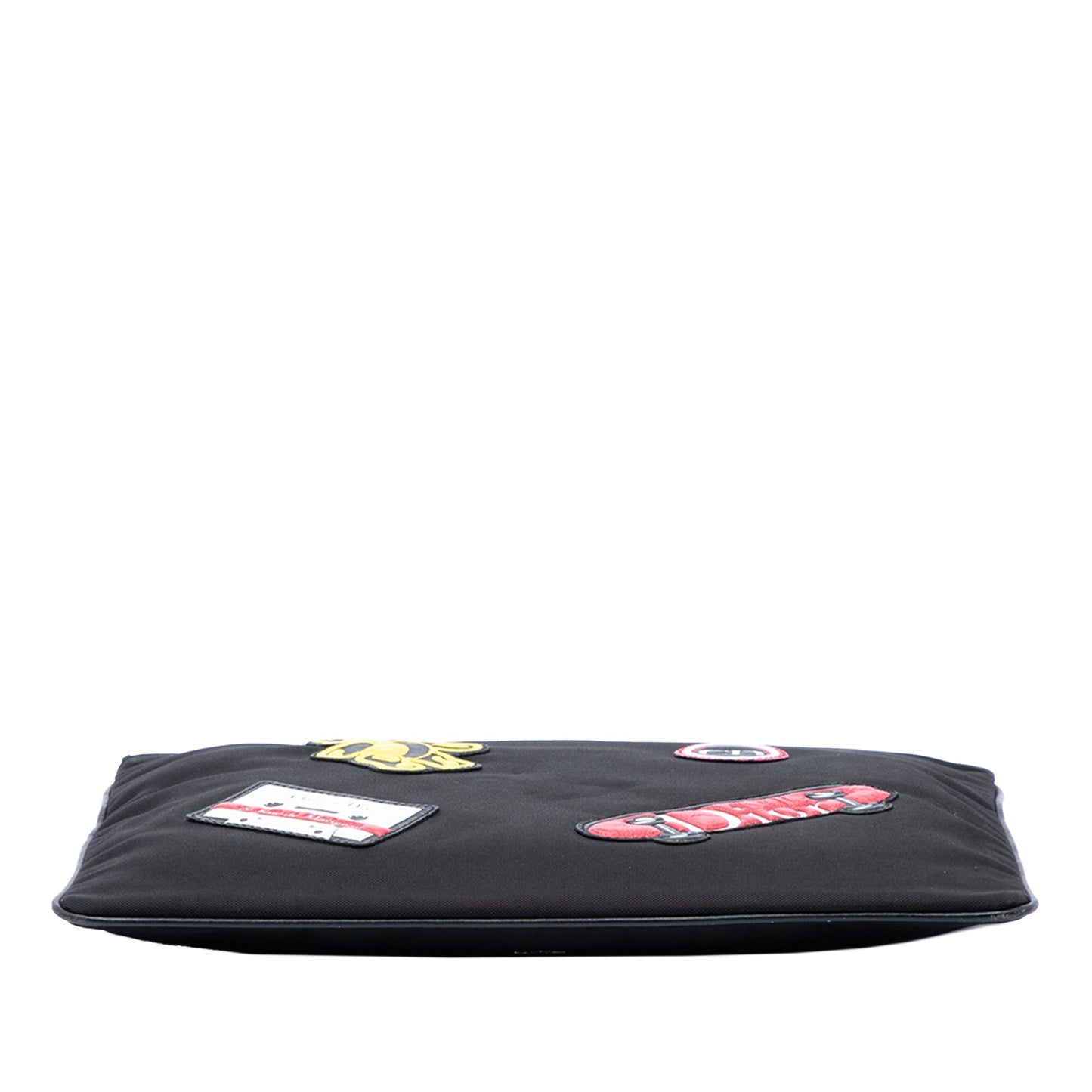 Dior Nylon Patch Embellished Zip Clutch