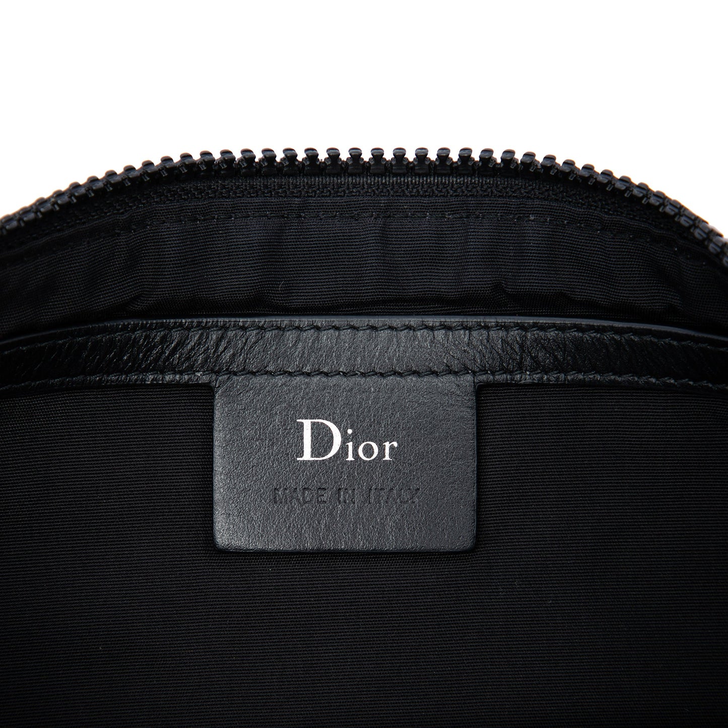 Dior Nylon Patch Embellished Zip Clutch