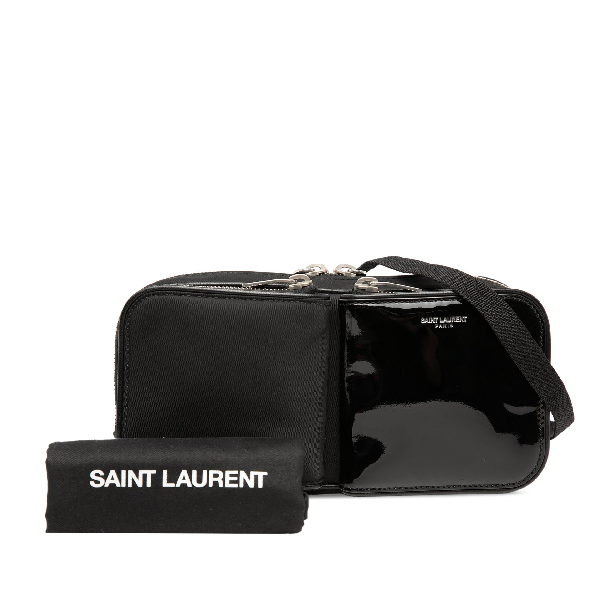 Saint Laurent Nylon and Patent Crossbody