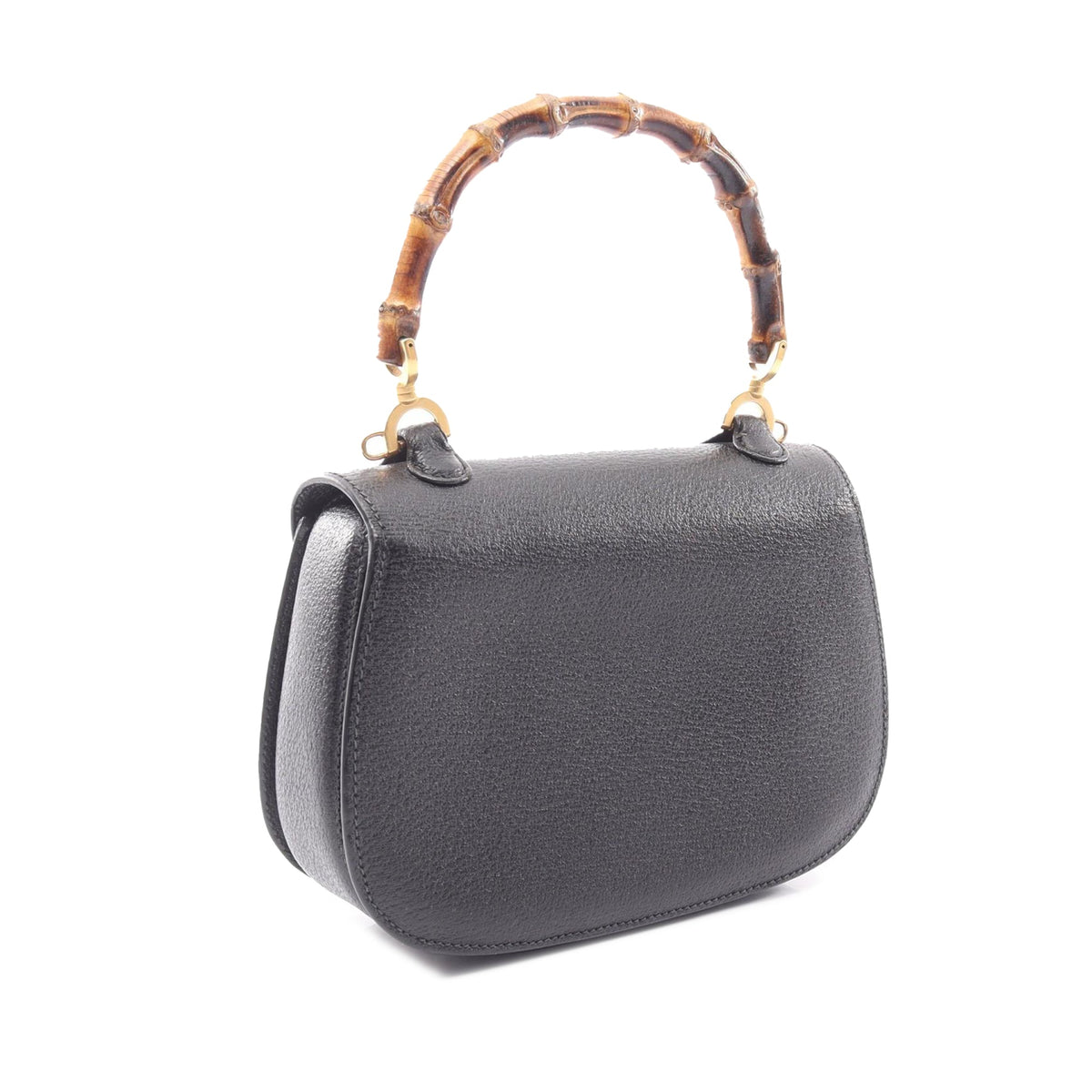 Gucci Small Calfskin Bamboo Night — Black
