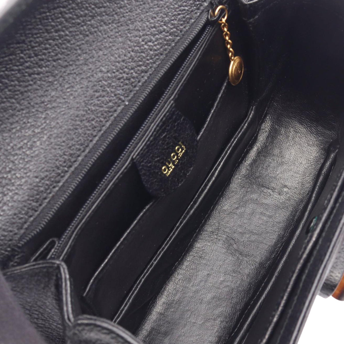 Gucci Small Calfskin Bamboo Night — Black