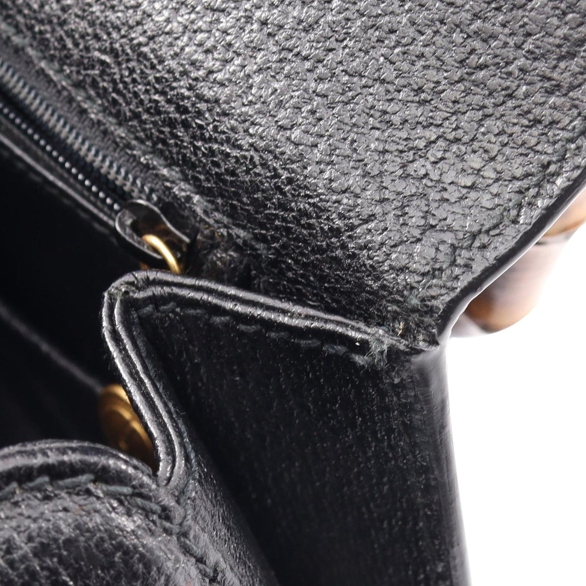Gucci Small Calfskin Bamboo Night — Black