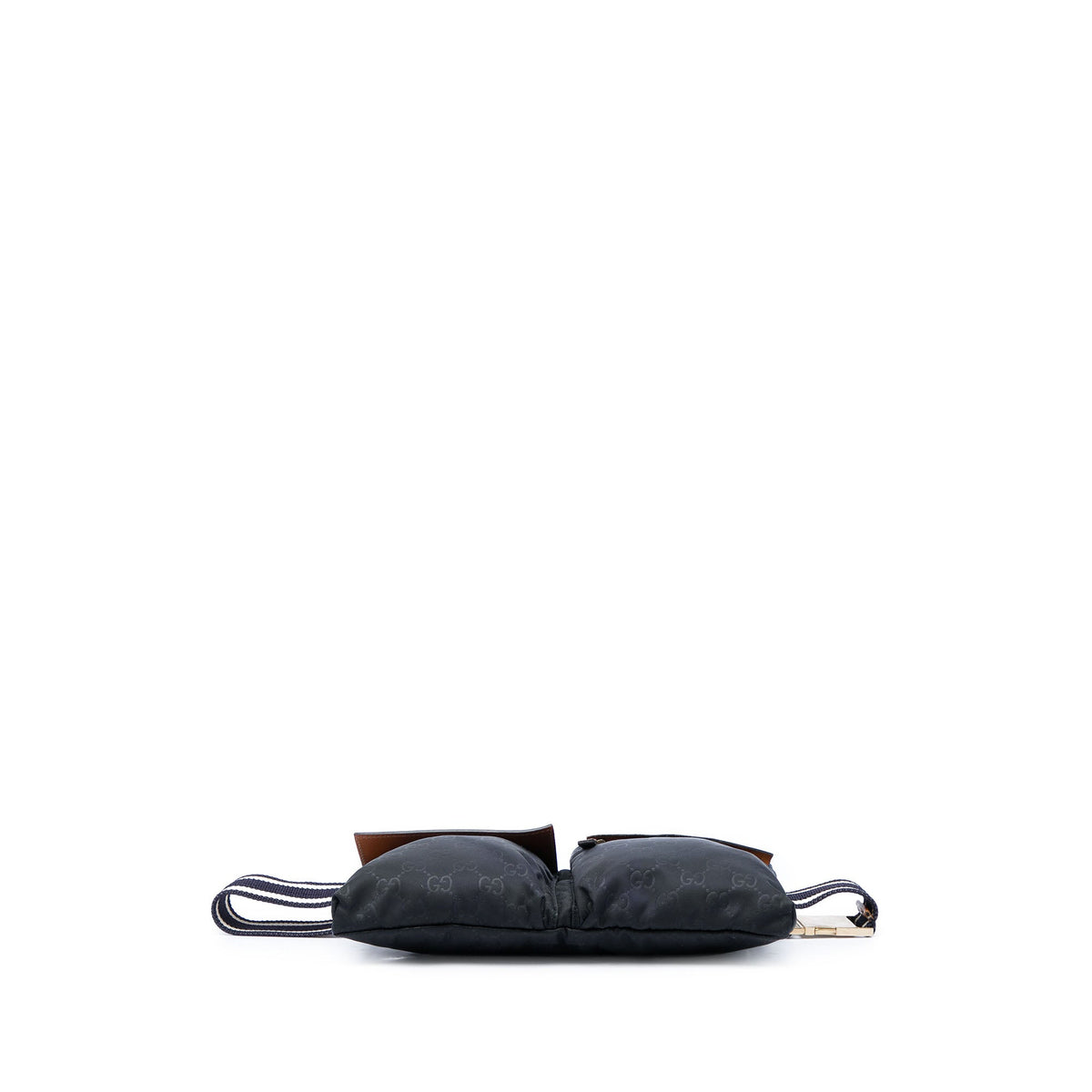 Gucci GG Nylon Web Double Pocket Belt Bag — Black