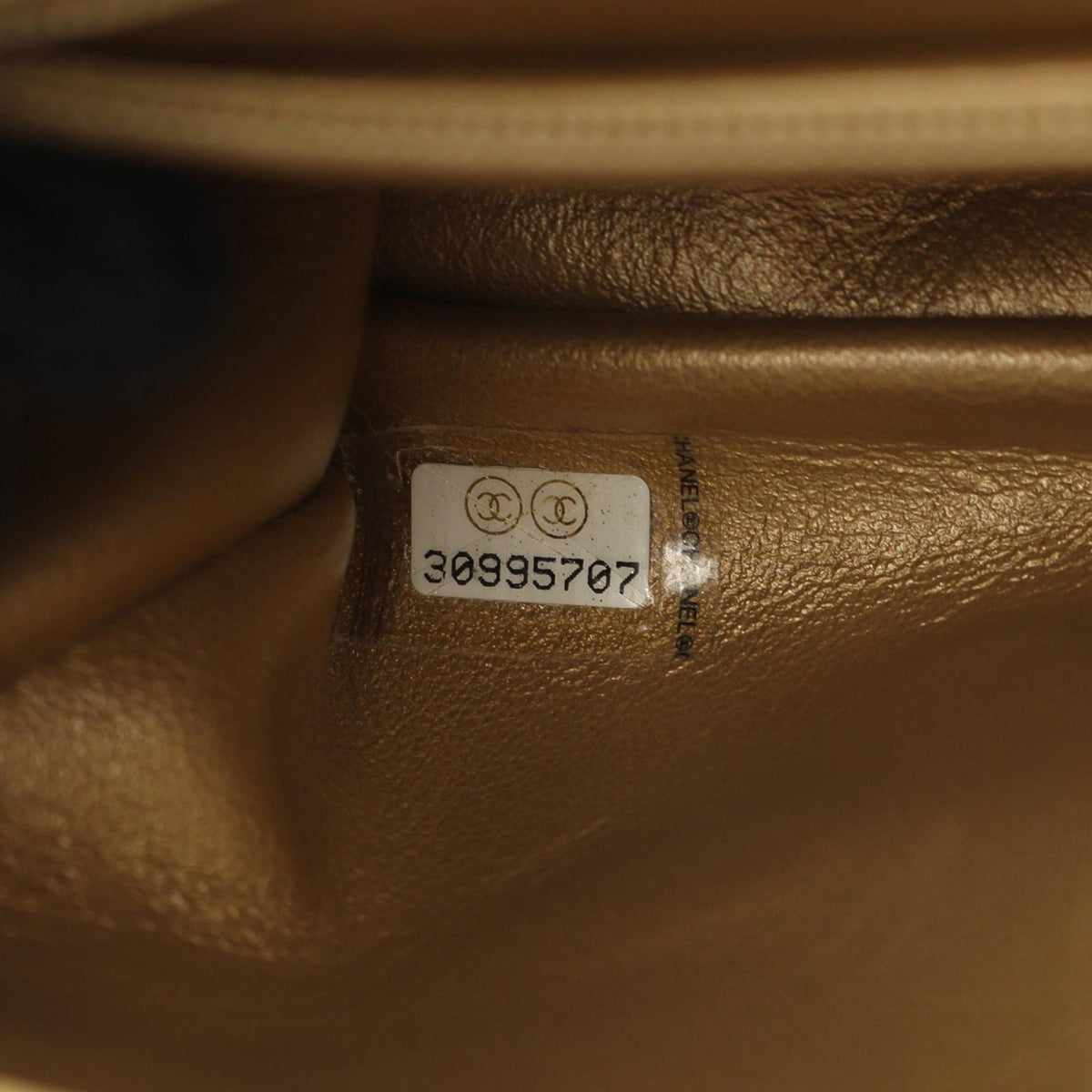 Chanel Mini Square Classic Lambskin Pearl Crush Single Flap