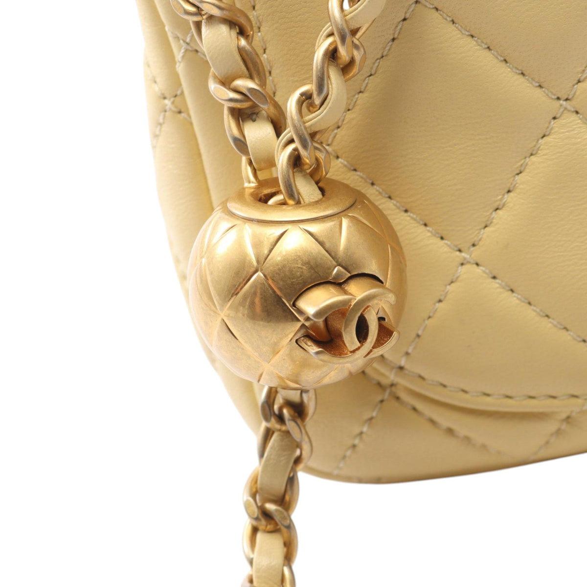 Chanel Mini Square Classic Lambskin Pearl Crush Single Flap