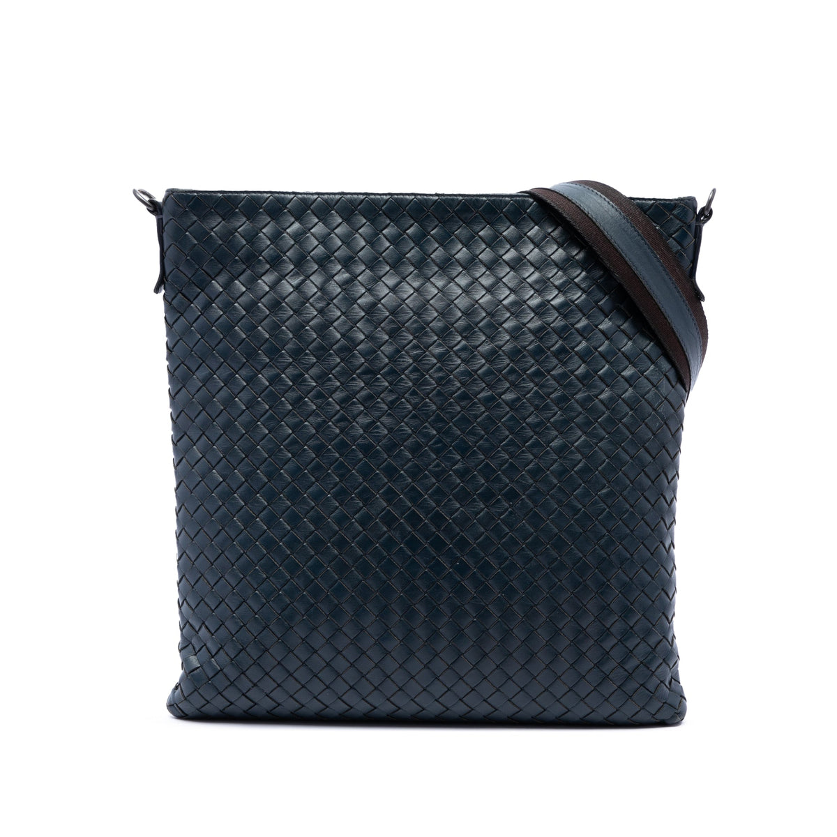 Bottega Veneta Nappa Intrecciato VN Crossbody — Blue