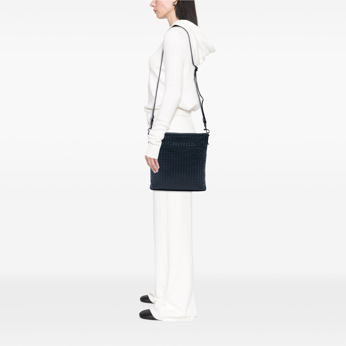 Bottega Veneta Nappa Intrecciato VN Crossbody — Blue