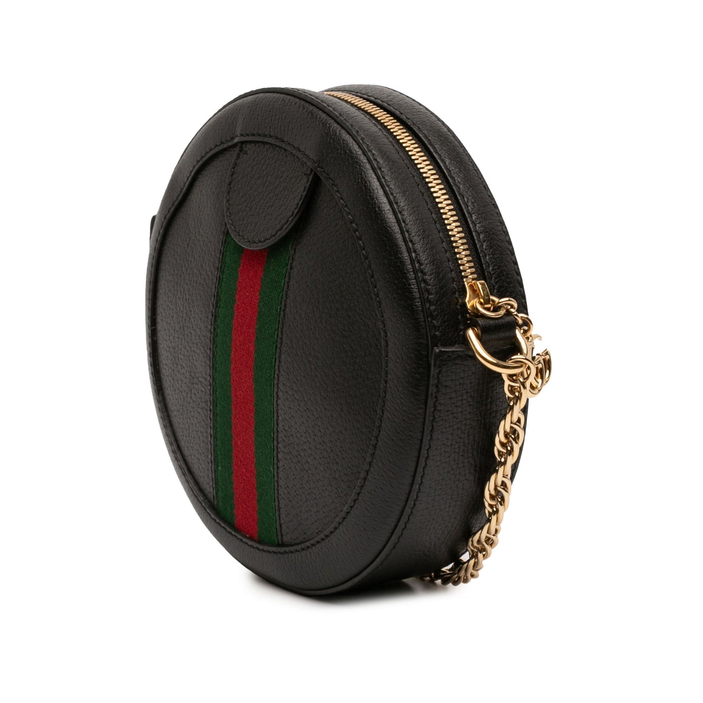 Mini Leather Ophidia Round Crossbody