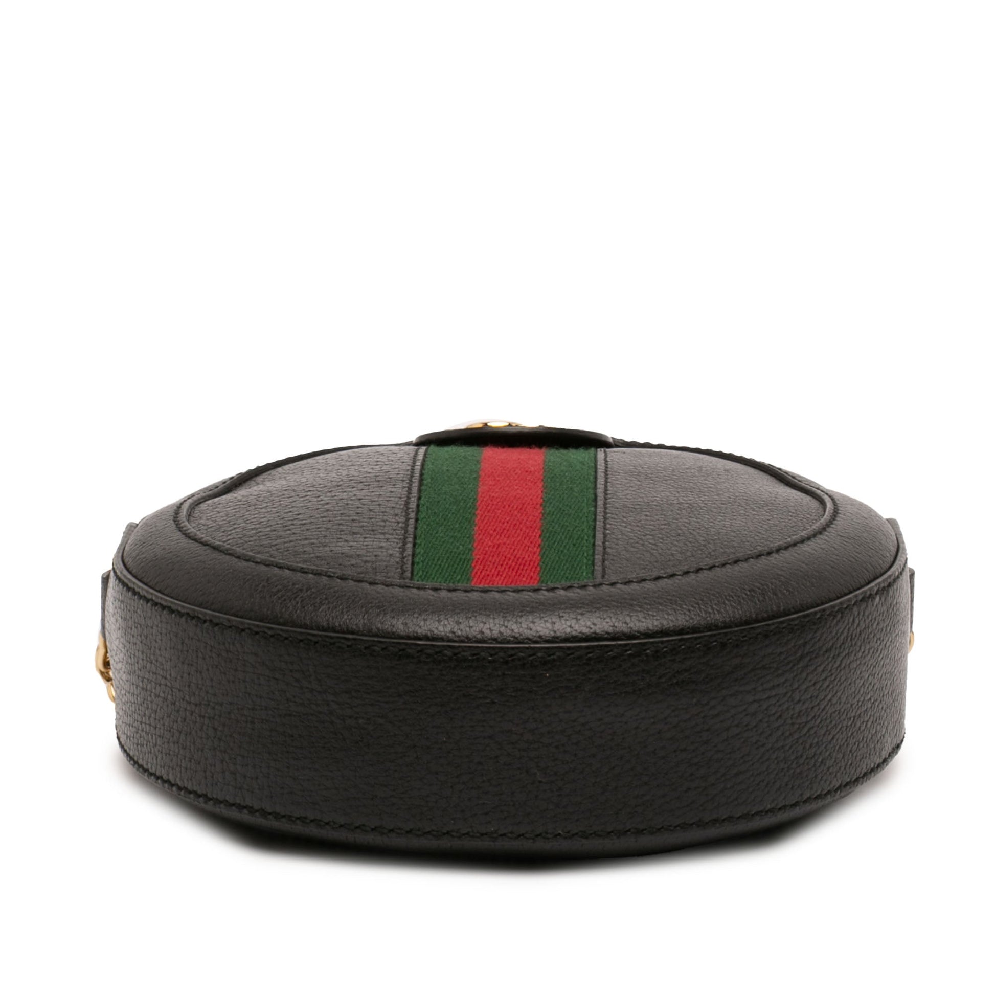 Mini Leather Ophidia Round Crossbody