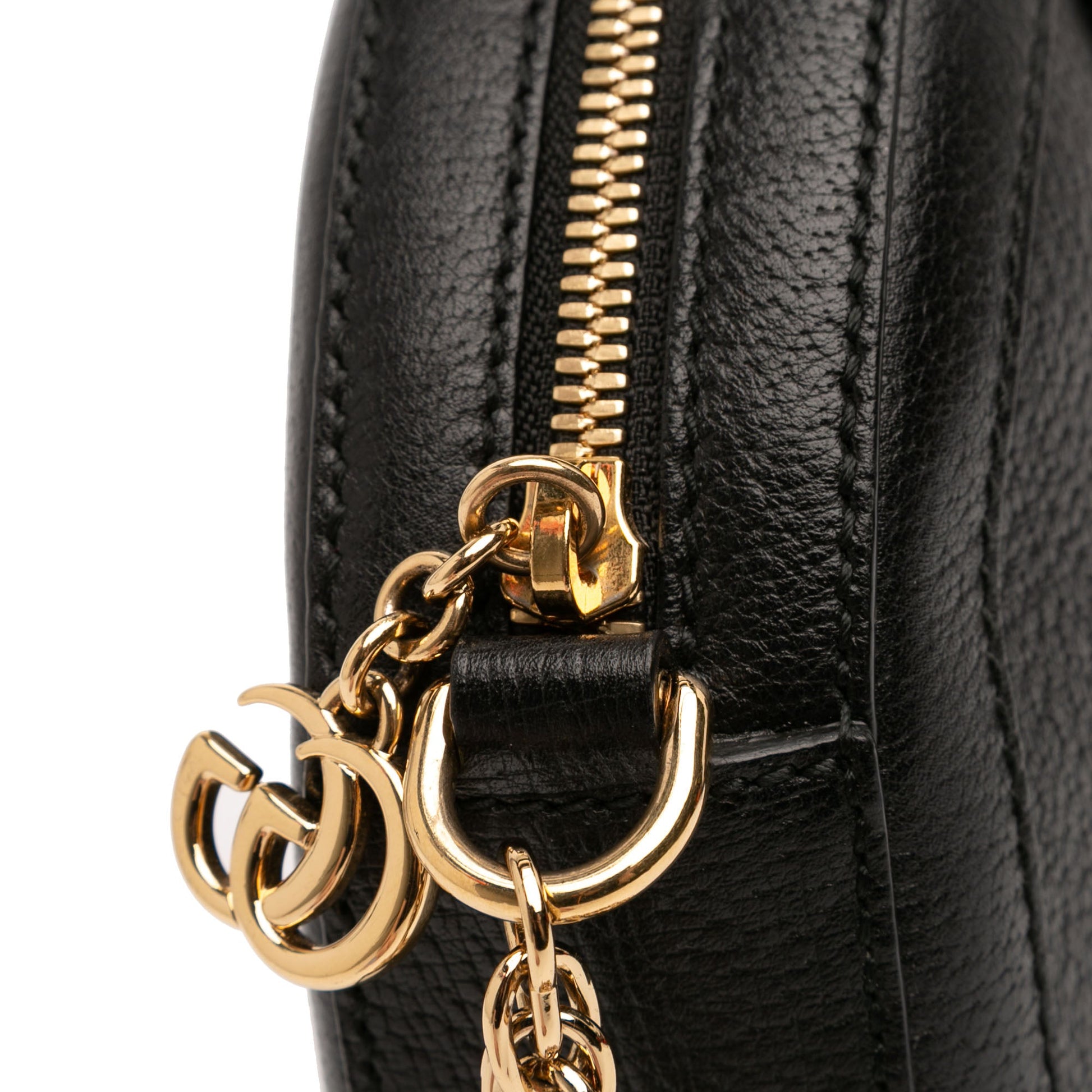 Mini Leather Ophidia Round Crossbody