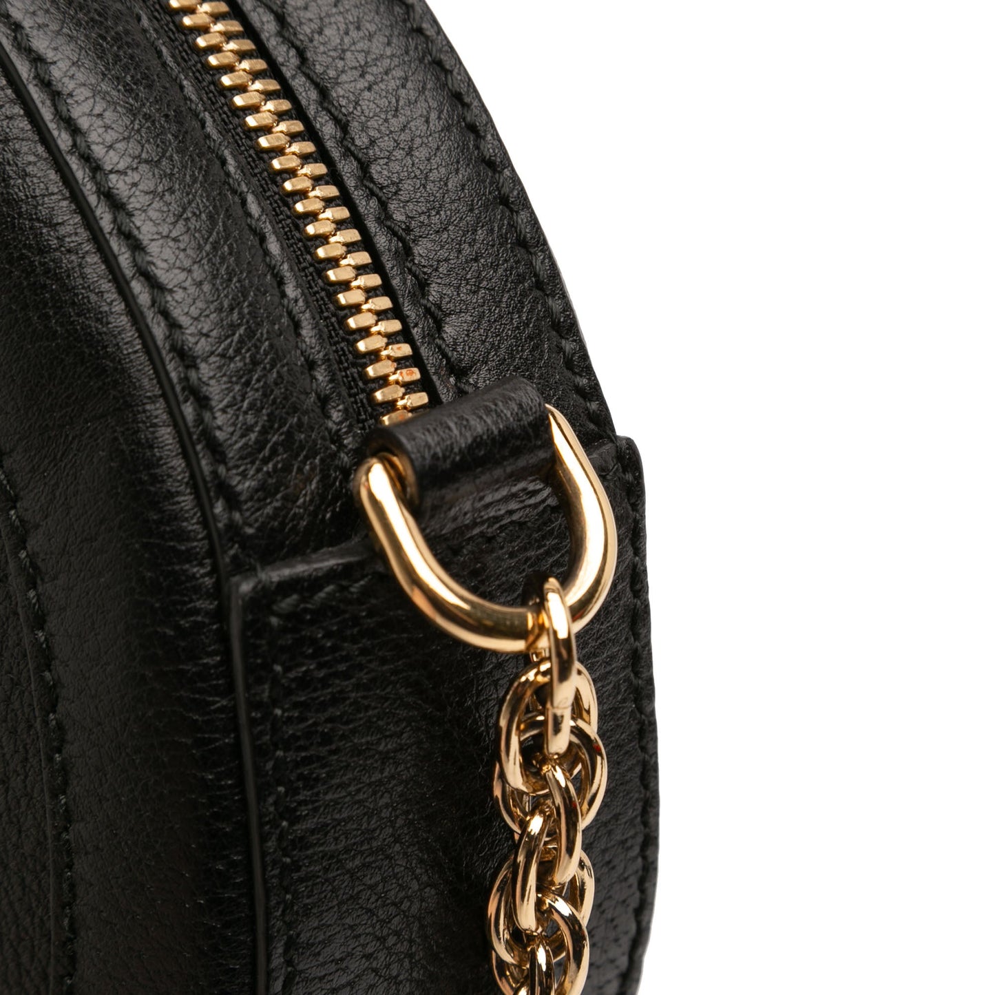 Mini Leather Ophidia Round Crossbody