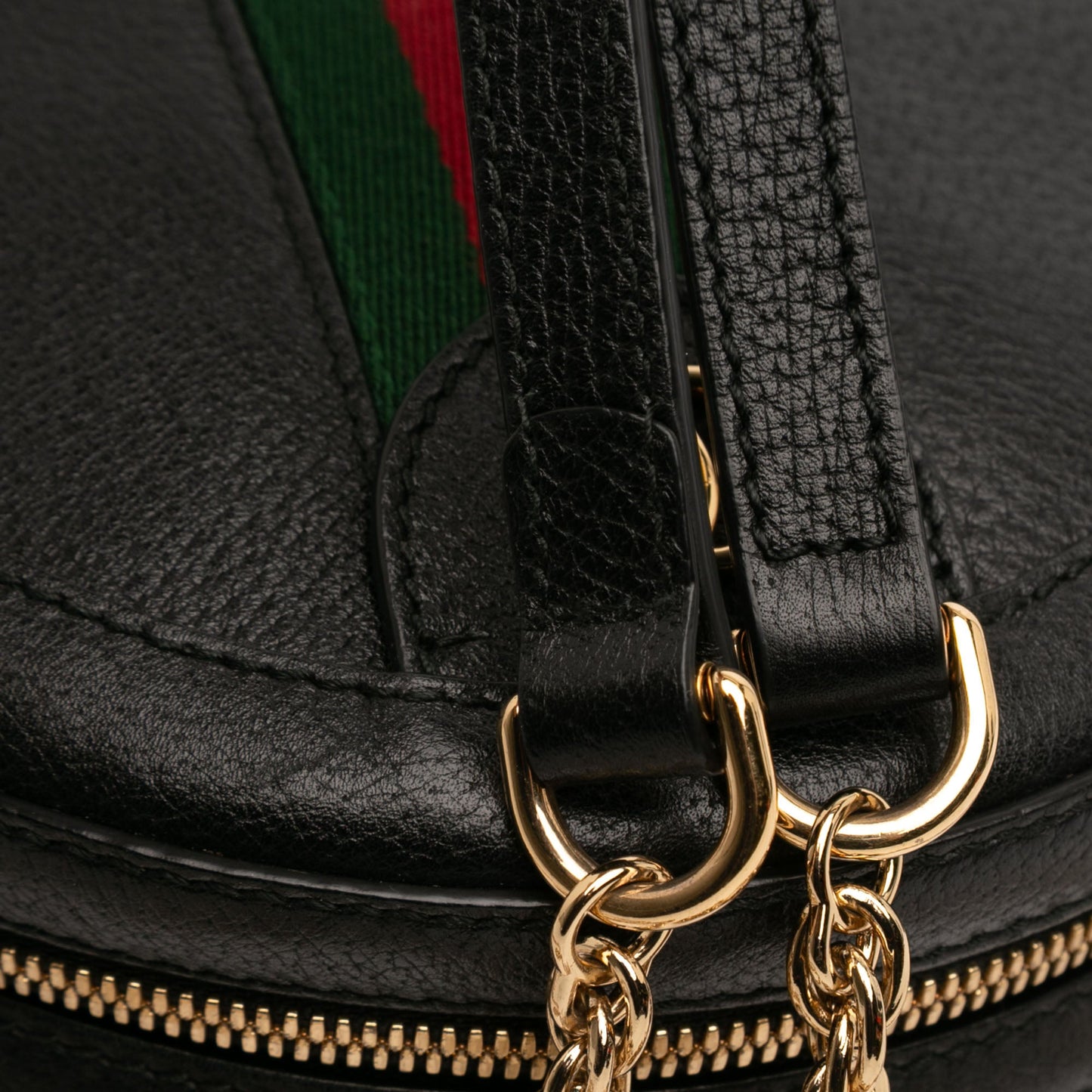 Mini Leather Ophidia Round Crossbody