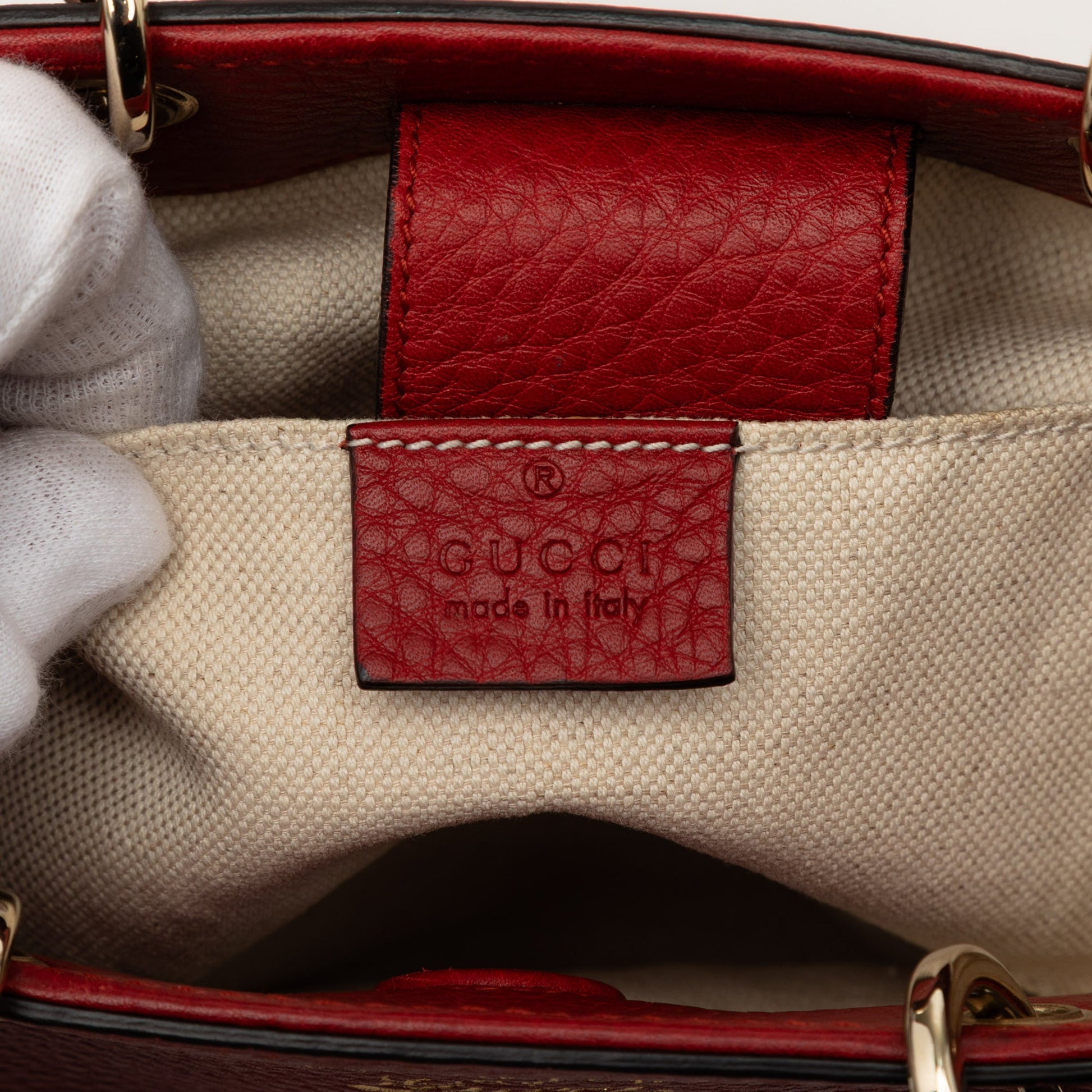 Gucci Mini Calfskin Bamboo Shopper Satchel