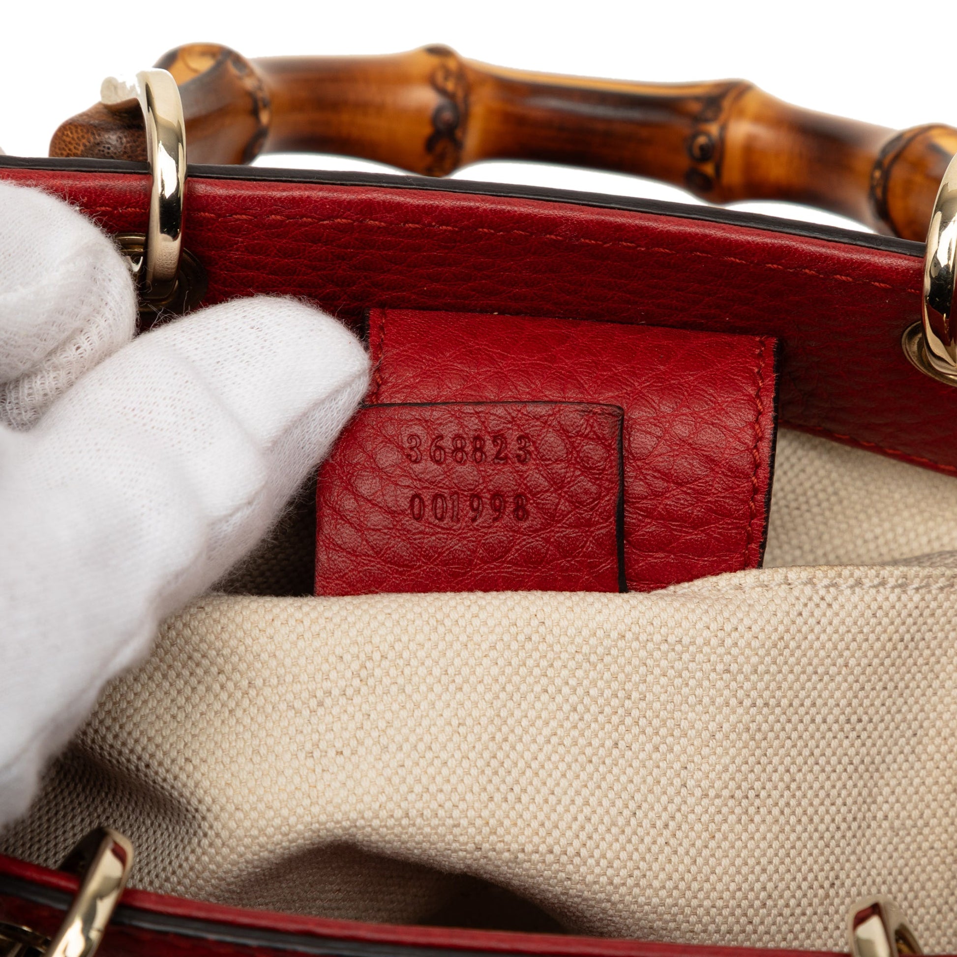 Gucci Mini Calfskin Bamboo Shopper Satchel