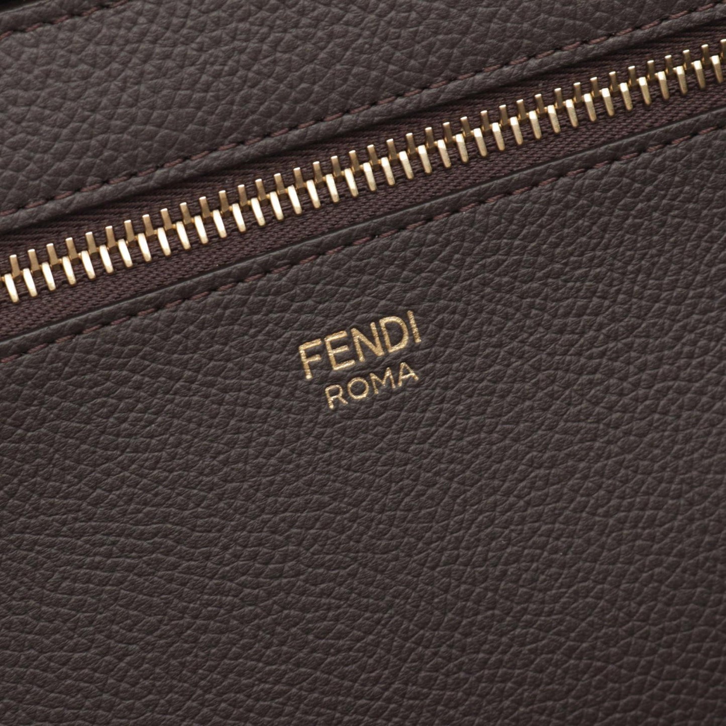 Fendi Large Zucca Canvas Pequin Striped Reversible Roll Tote