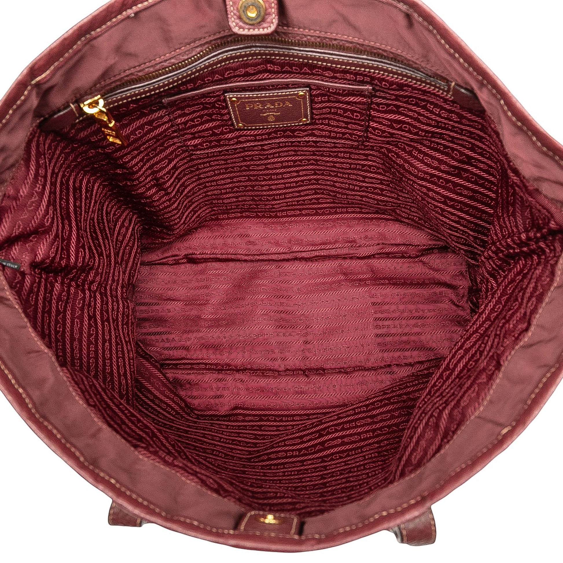 Prada Tessuto Canapa Logo Tote