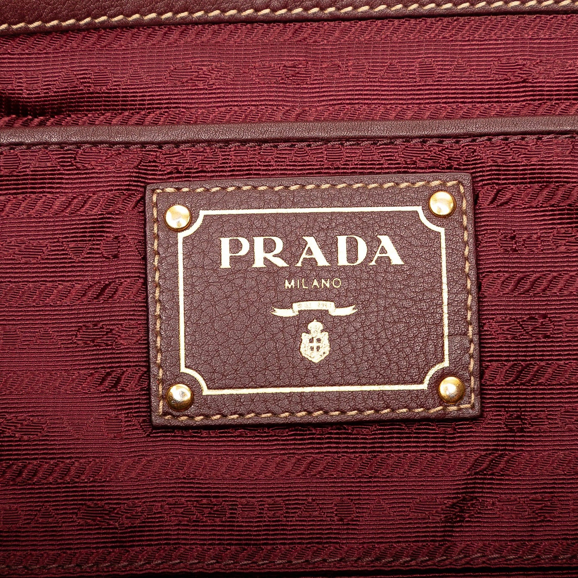 Prada Tessuto Canapa Logo Tote