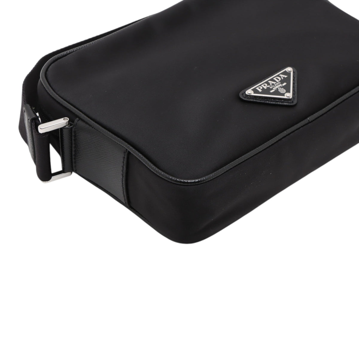 Prada Saffiano Trimmed Tessuto Logo Camera Bag