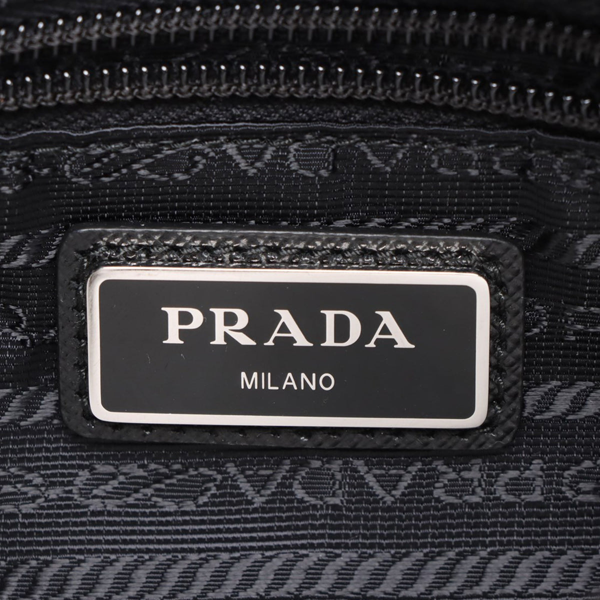 Prada Saffiano Trimmed Tessuto Logo Camera Bag