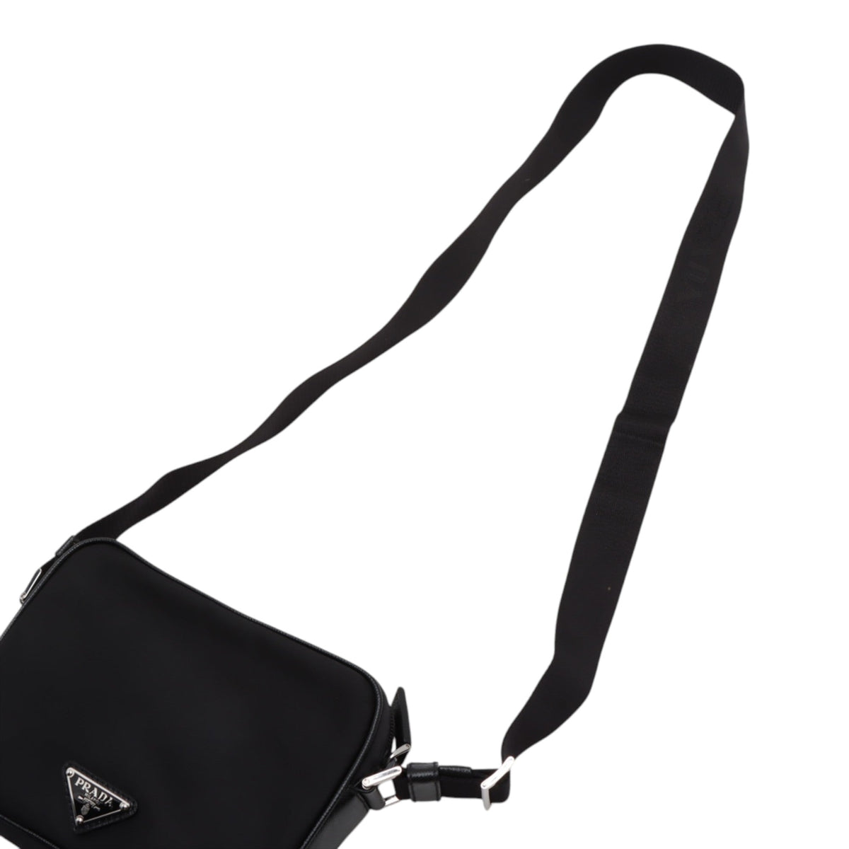 Prada Saffiano Trimmed Tessuto Logo Camera Bag