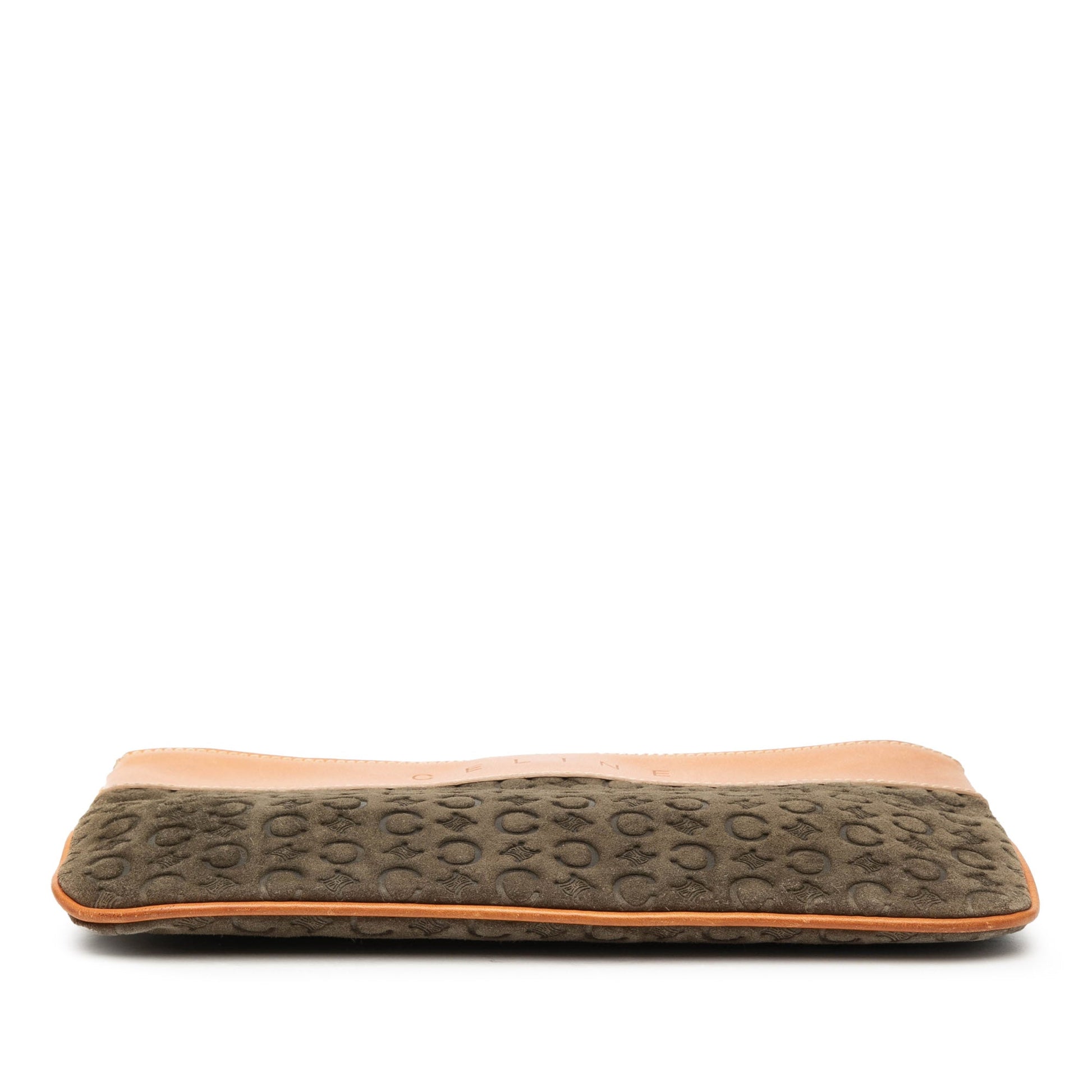 C Macadam Suede Clutch On Chain