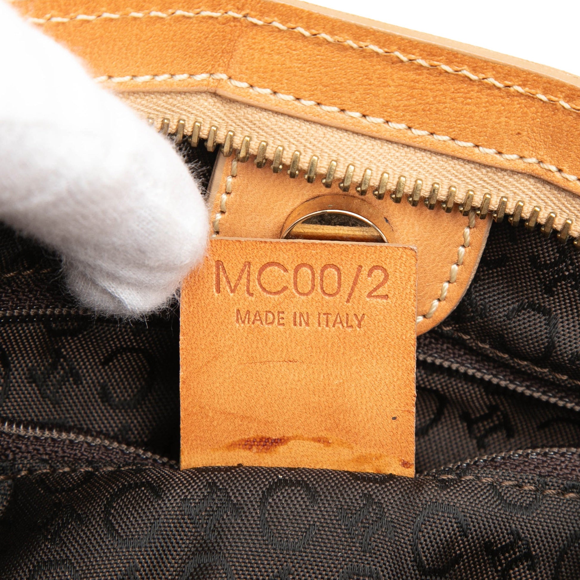 C Macadam Suede Clutch On Chain