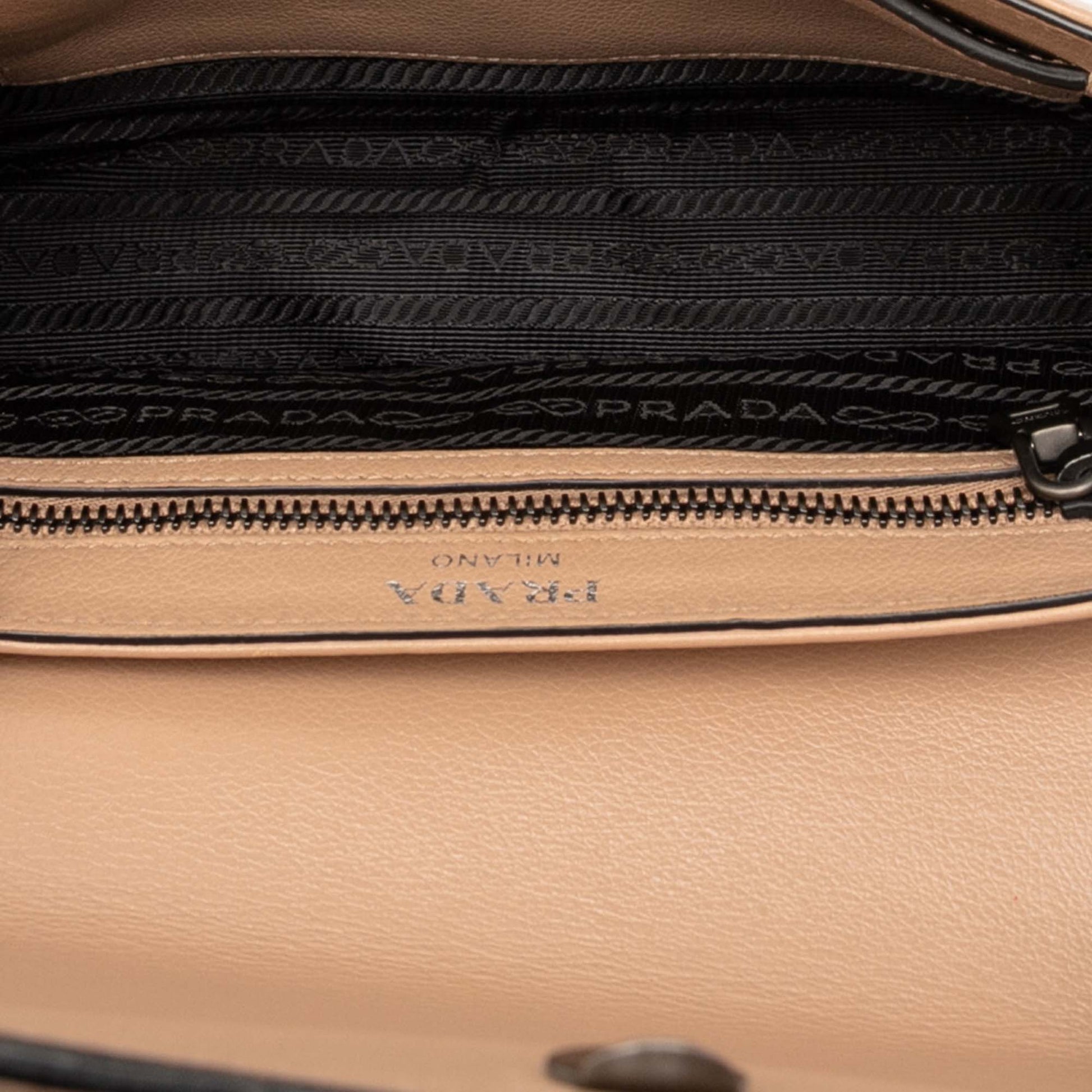 Prada Glace Calfskin Studded Crossbody