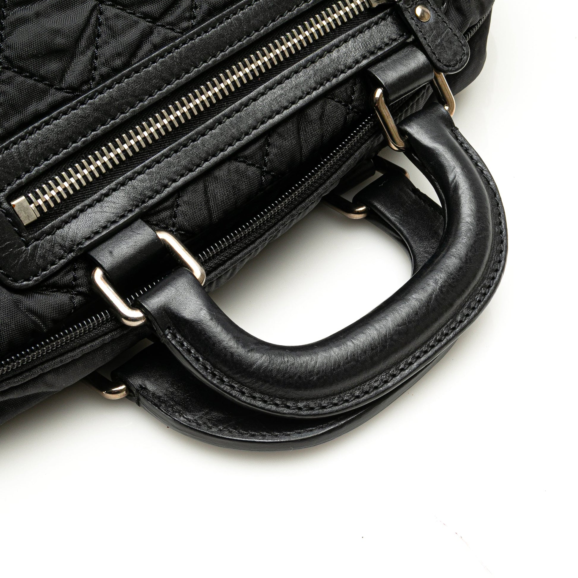 Chanel Paris New York Quilted Nylon Duffle Handbag