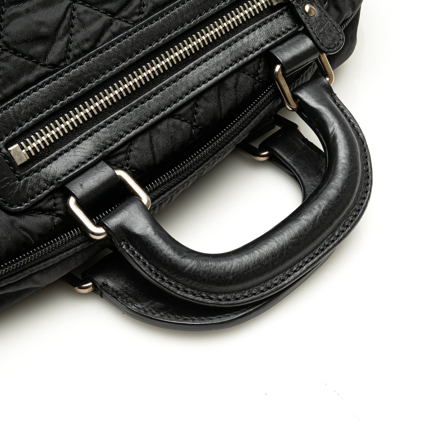 Chanel Paris New York Quilted Nylon Duffle Handbag