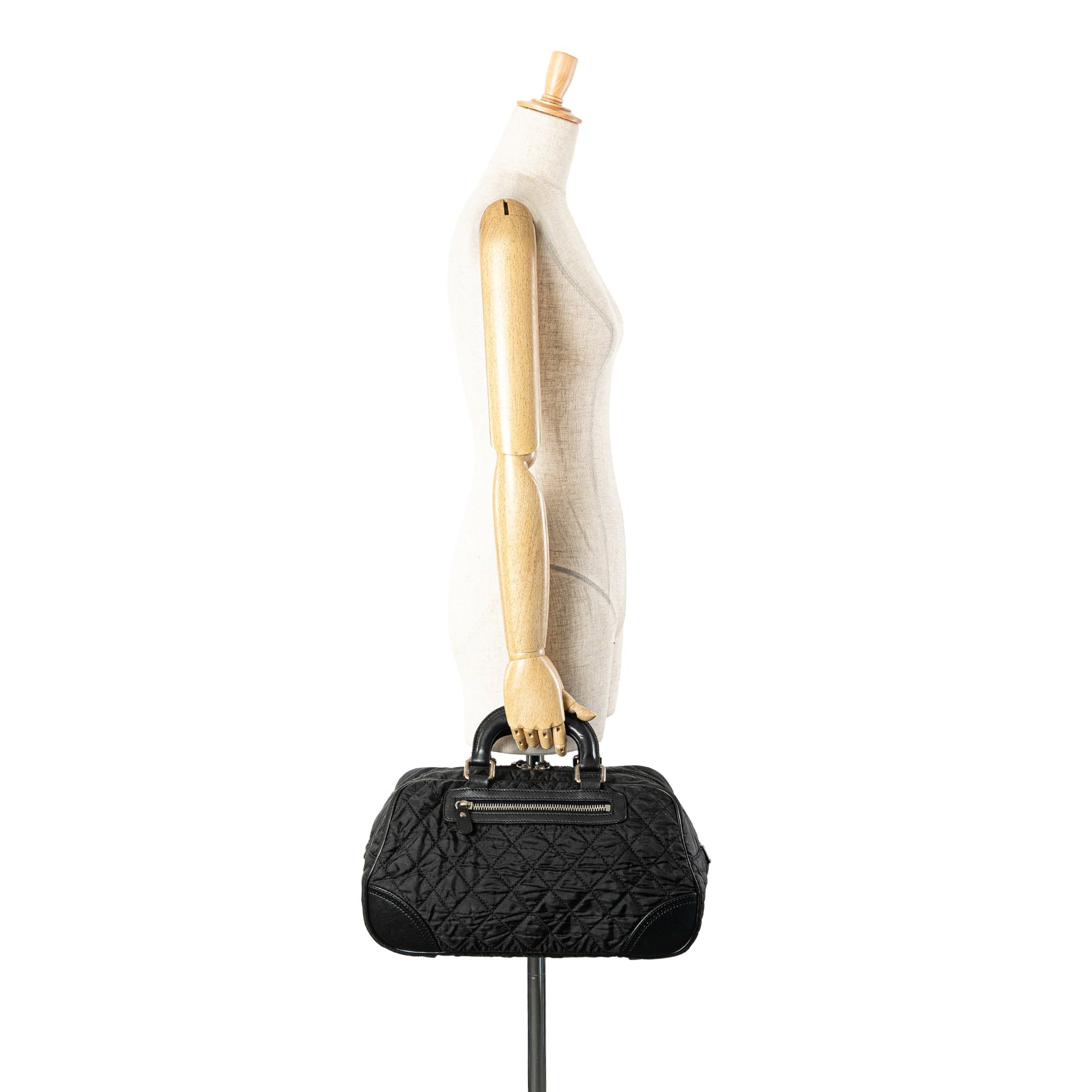 Chanel Paris New York Quilted Nylon Duffle Handbag