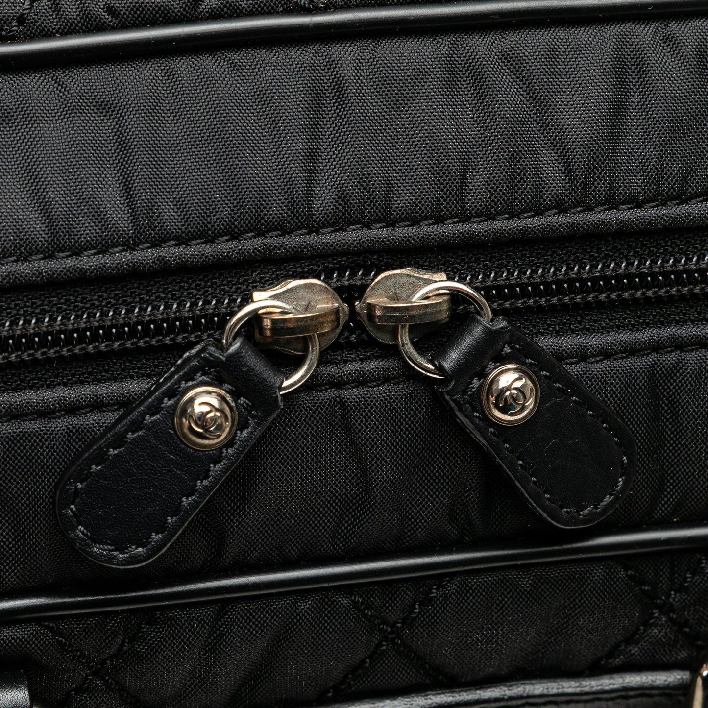 Chanel Paris New York Quilted Nylon Duffle Handbag