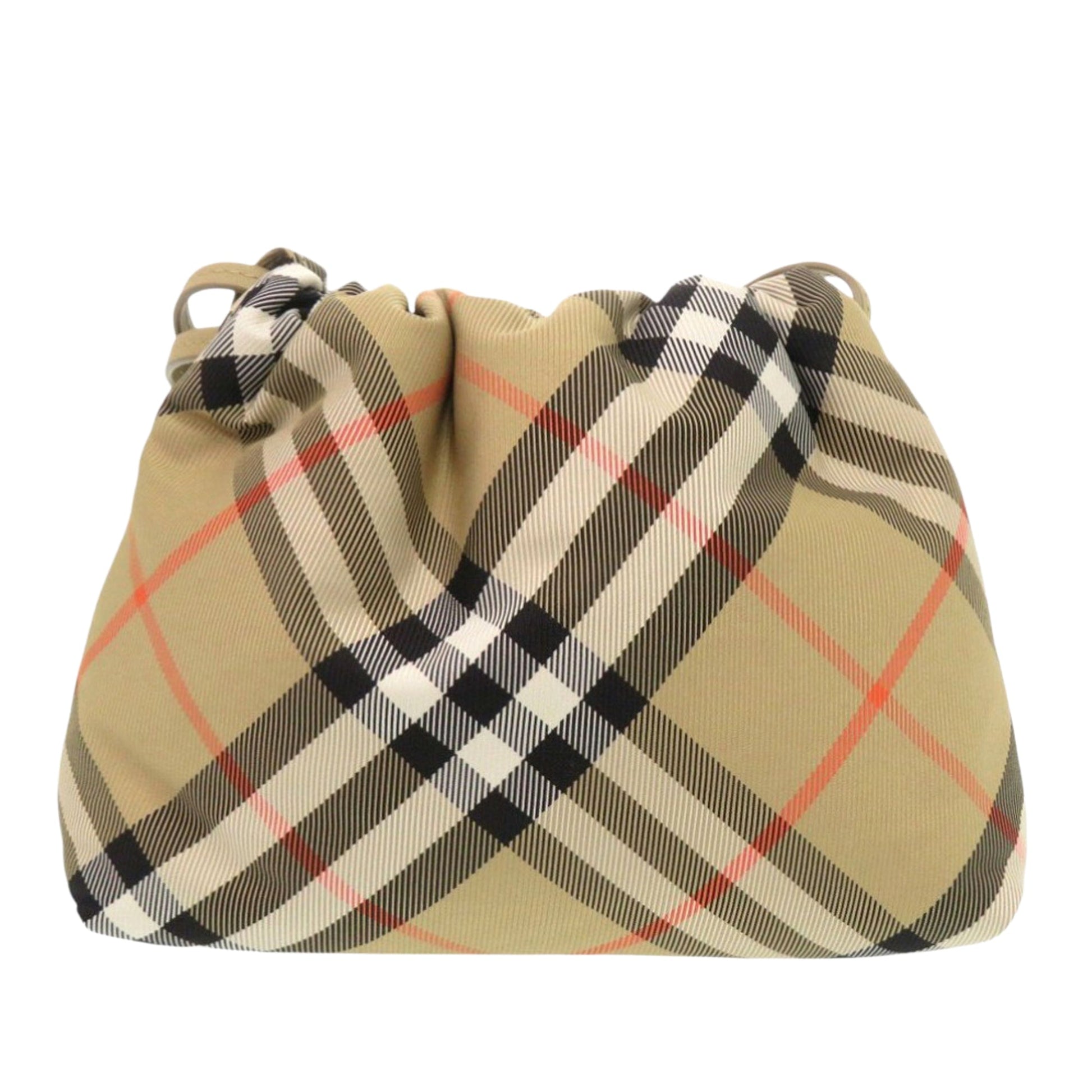 Burberry Supernova Check Nylon Drawstring Pouch