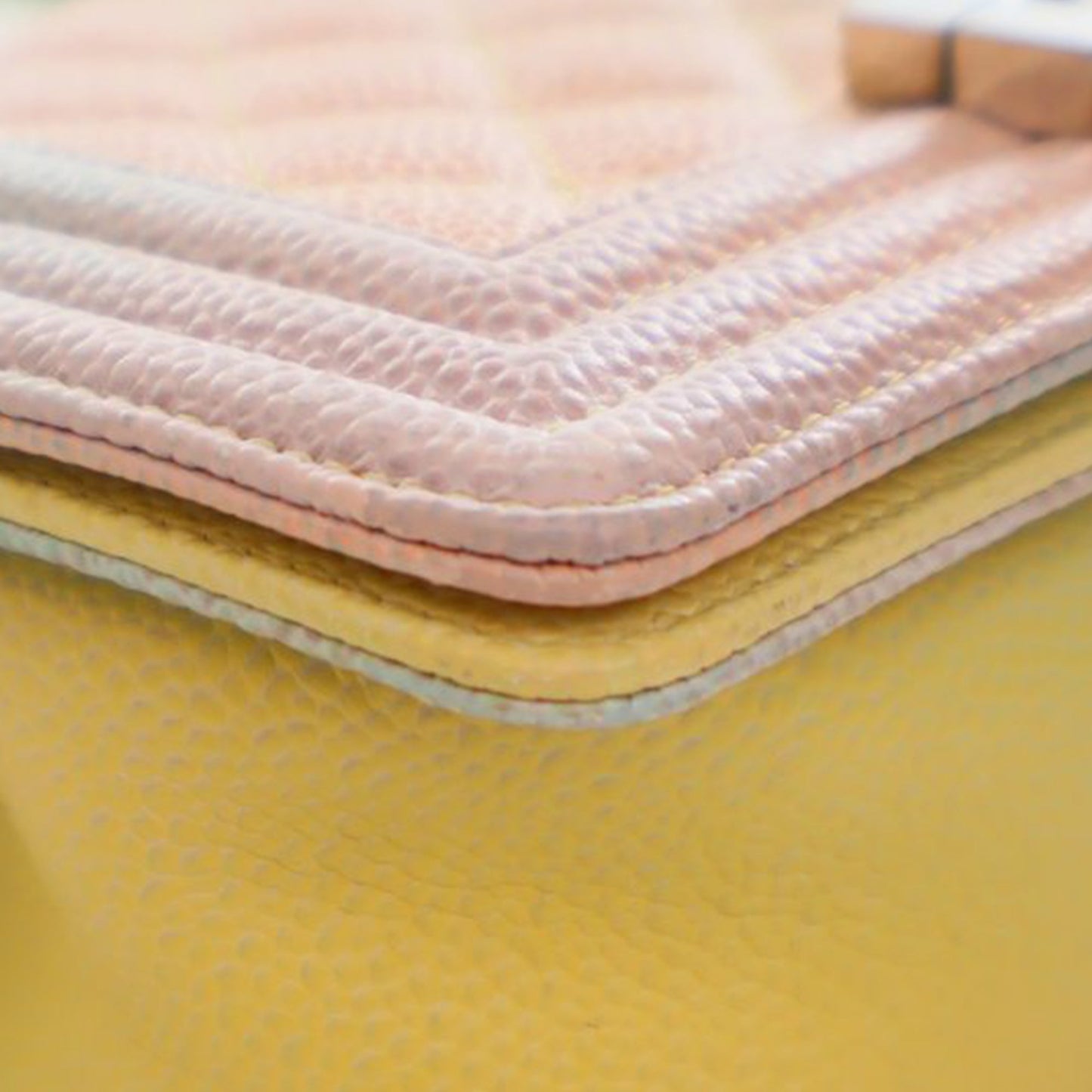 Chanel Small Quilted Caviar Rainbow Boy Flap