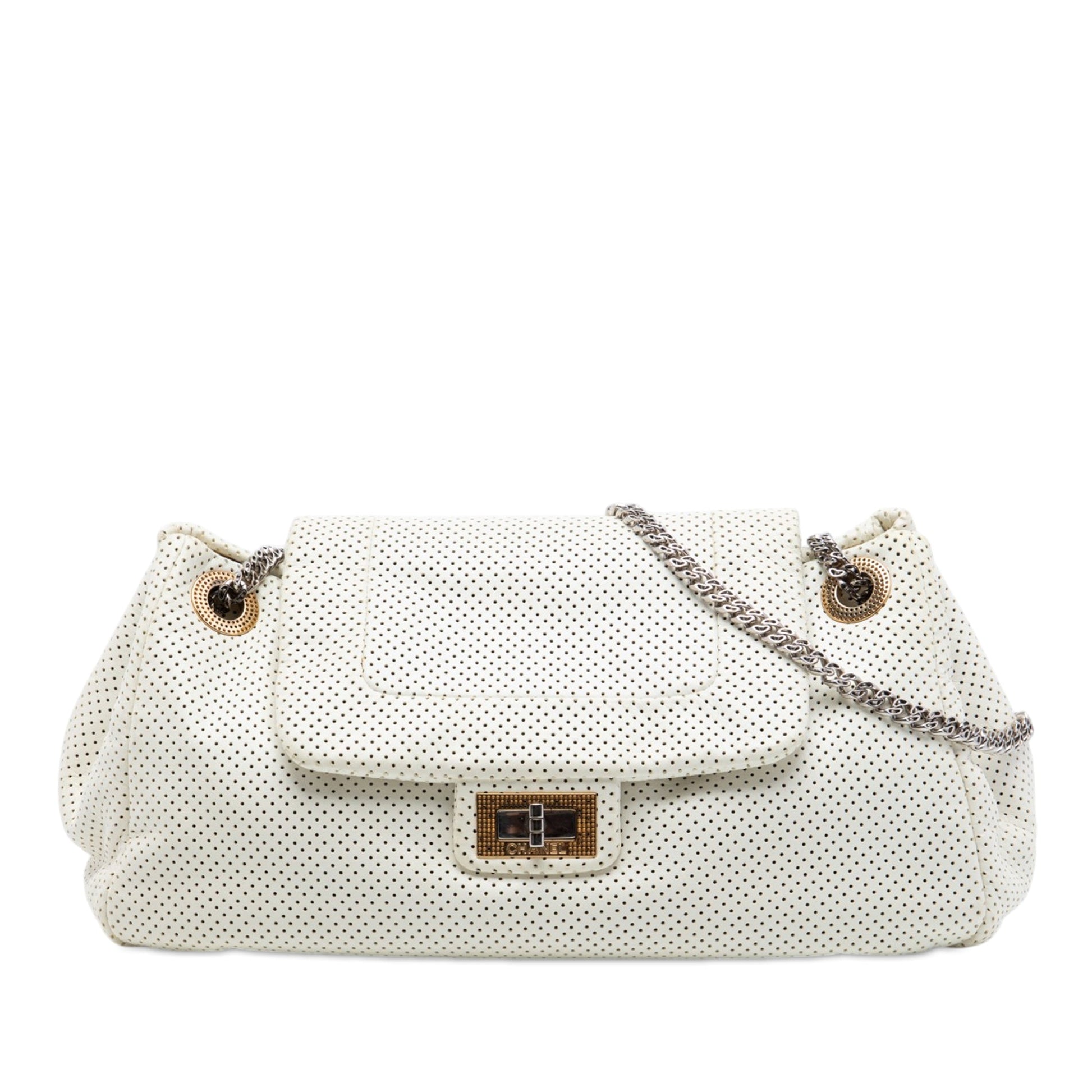 Chanel Perforated Calfskin Reissue 2.55 East West Accordion Flap