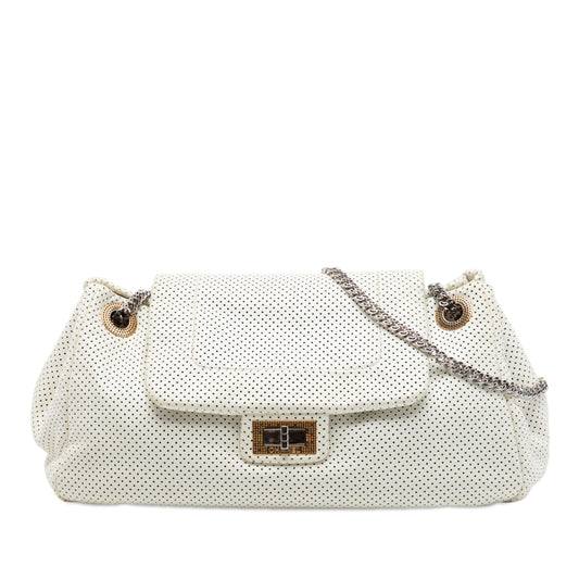 Chanel Perforated Calfskin Reissue 2.55 East West Accordion Flap